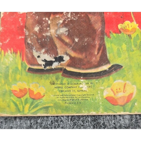 Merrill Co. Vintage Nursery Rhymes Book Lot of 3 Linen Children's Book - Picture 7 of 14